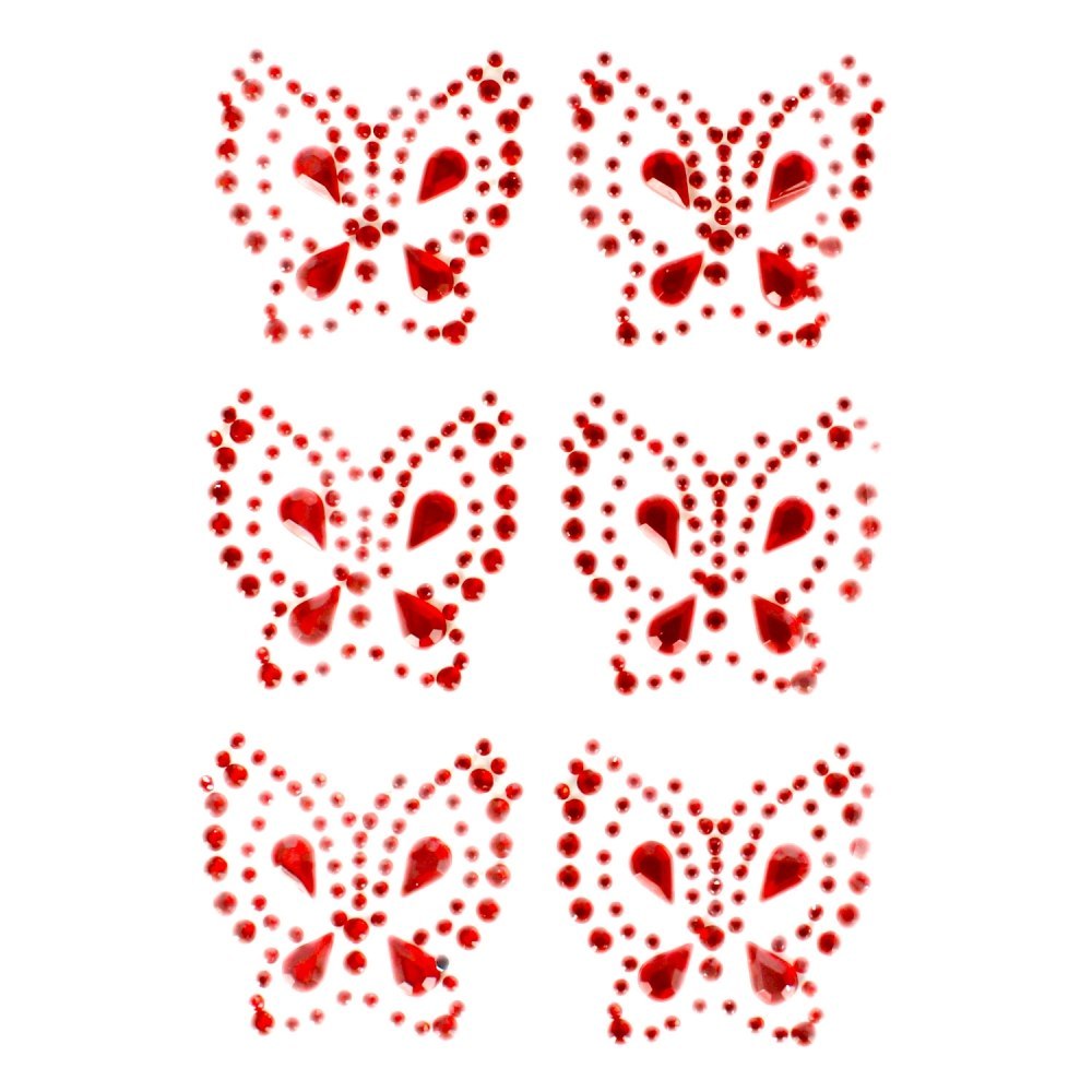 DECORATIVE EMBELLISHMENTS SELF-ADHESIVE CRYSTALS BUTTERFLY CRAFT WITH FUN 382482